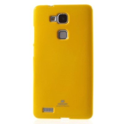Huawei Ascend Mate 7 Mercury dzeltens cieta silikona (TPU) apvalks / vacins.lv