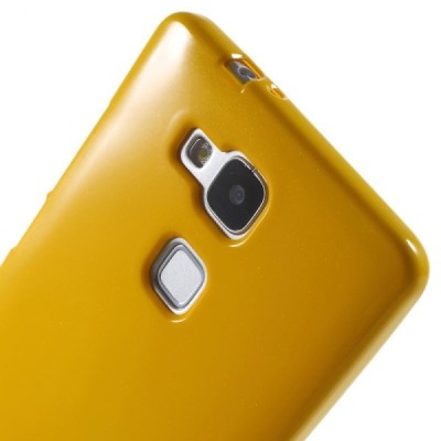 Huawei Ascend Mate 7 Mercury dzeltens cieta silikona (TPU) apvalks / vacins.lv