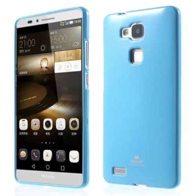 Huawei Ascend Mate 7 šviesiai mėlynas Mercury kieto silikono (TPU) dėklas / Priedai.lt