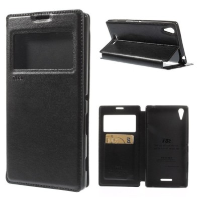 Roar Noble atverčiamas Sony Xperia T3 juodas odinis dėklas / Priedai.lt