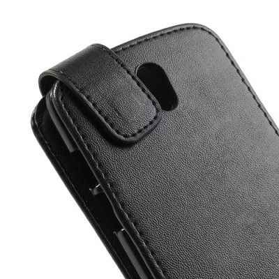 Klasikinis atverčiamas HTC Desire 500 juodas dėklas / Priedai.lt