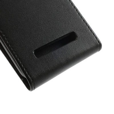 Klasikinis atverčiamas HTC Desire 500 juodas dėklas / Priedai.lt