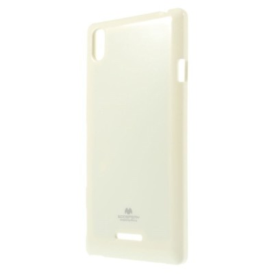 Sony Xperia T3 baltas Mercury kieto silikono (TPU) dėklas / Priedai.lt
