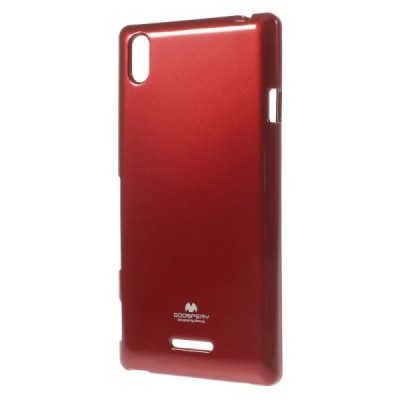 Sony Xperia T3 raudonas Mercury kieto silikono (TPU) dėklas / Priedai.lt