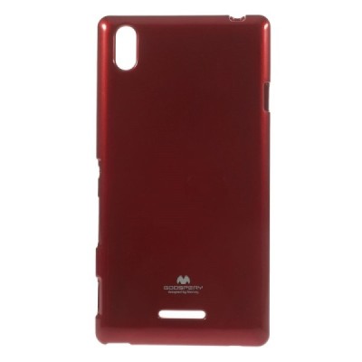 Sony Xperia T3 Mercury sarkans cieta silikona (TPU) apvalks / vacins.lv