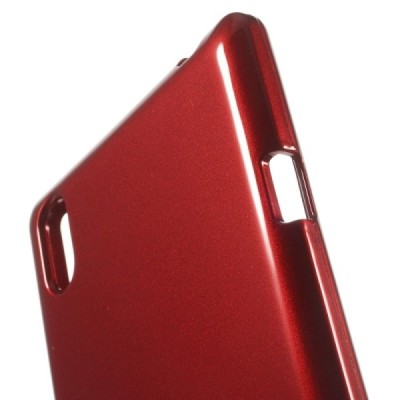 Sony Xperia T3 Mercury sarkans cieta silikona (TPU) apvalks / vacins.lv