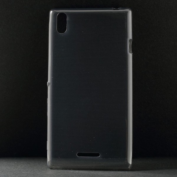 Ploniausias TPU skaidrus dėklas - pilkas (Xperia T3)