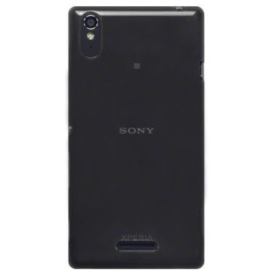 Sony Xperia T3 skaidrus (permatomas) kieto silikono TPU ploniausias pasaulyje pilkas dėklas / Priedai.lt