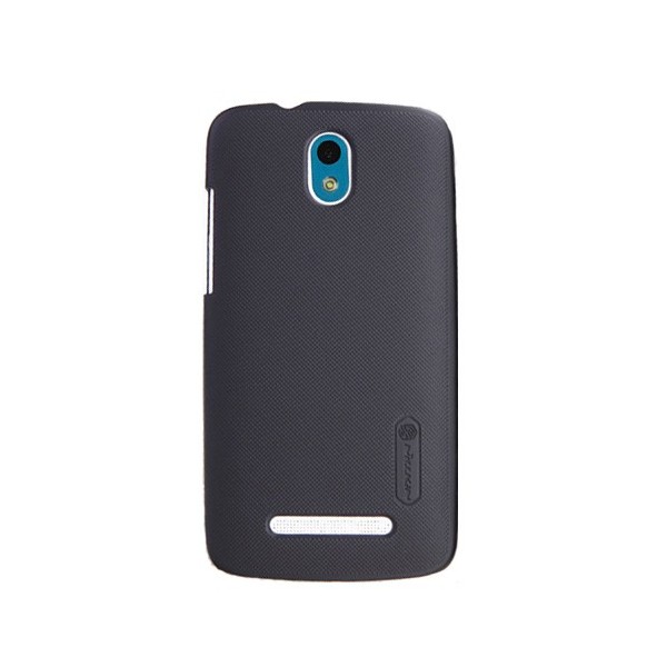 „Nillkin“ Frosted Shield dėklas - juodas + apsauginė ekrano plėvelė (Desire 500)