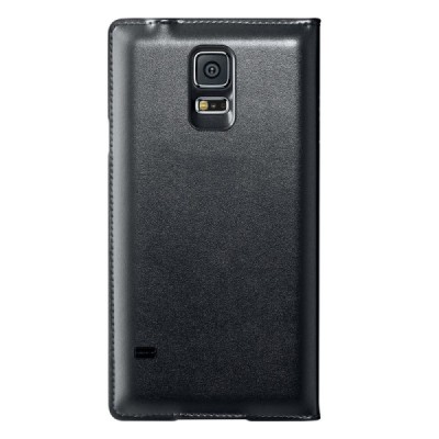 Samsung Galaxy S5 (S5 Neo) melns atvēramais View Window ādas maciņš / Vacins.lv