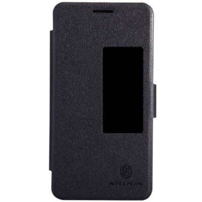 Huawei Honor 6 juodas odinis atverčiamas Nillkin Fresh dėklas / Priedai.lt