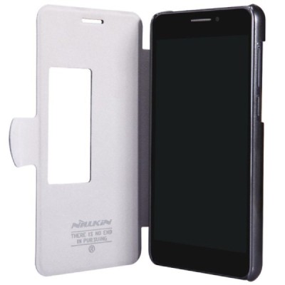 Huawei Honor 6 juodas odinis atverčiamas Nillkin Fresh dėklas / Priedai.lt