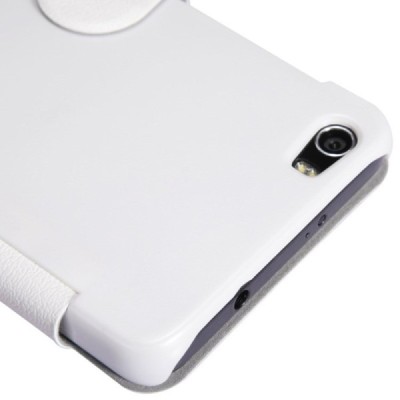 Huawei Honor 6 baltas odinis atverčiamas Nillkin Fresh dėklas / Priedai.lt