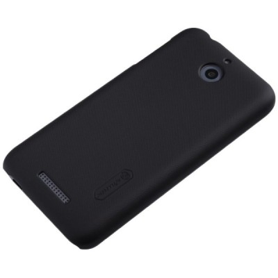 HTC Desire 510 Nillkin Frosted Shield melns plastmasas apvalks + ekrāna aizsargplēve / Vacins.lv