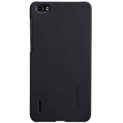 Huawei Honor 6 Nillkin Frosted Shield juodas plastikinis dėklas + apsauginė ekrano plėvelė / Priedai.lt