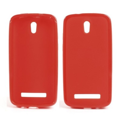 HTC Desire 500 Jelly Case sarkans cieta silikona (TPU) futrālis / Vacins.lv