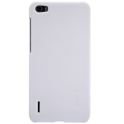 Huawei Honor 6 Nillkin Frosted Shield baltas plastikinis dėklas + apsauginė ekrano plėvelė / Priedai.lt