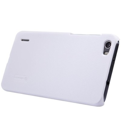 Huawei Honor 6 Nillkin Frosted Shield baltas plastikinis dėklas + apsauginė ekrano plėvelė / Priedai.lt