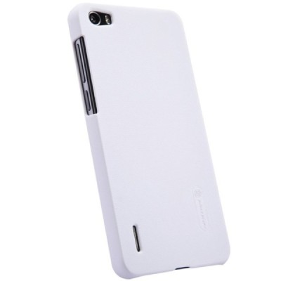 Huawei Honor 6 Nillkin Frosted Shield baltas plastikinis dėklas + apsauginė ekrano plėvelė / Priedai.lt
