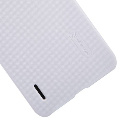 Huawei Honor 6 Nillkin Frosted Shield baltas plastikinis dėklas + apsauginė ekrano plėvelė / Priedai.lt