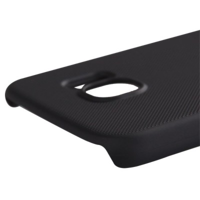 Samsung Galaxy S6 (G920) Nillkin Frosted Shield melns plastmasas apvalks + ekrāna aizsargplēve / Vacins.lv