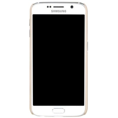 Samsung Galaxy S6 (G920) Nillkin Frosted Shield auksinis plastikinis dėklas + apsauginė ekrano plėvelė / Priedai.lt