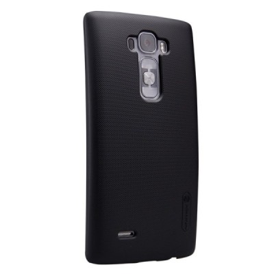 LG G Flex 2 (H955) Nillkin Frosted Shield juodas plastikinis dėklas + apsauginė ekrano plėvelė / Priedai.lt
