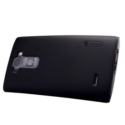 LG G Flex 2 (H955) Nillkin Frosted Shield juodas plastikinis dėklas + apsauginė ekrano plėvelė / Priedai.lt