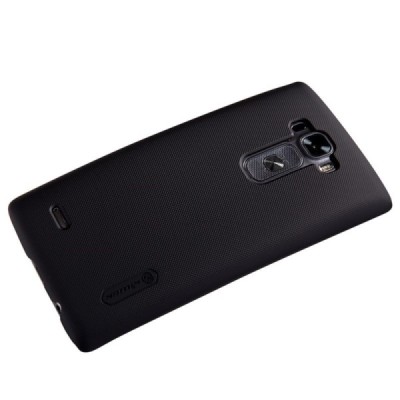 LG G Flex 2 (H955) Nillkin Frosted Shield juodas plastikinis dėklas + apsauginė ekrano plėvelė / Priedai.lt