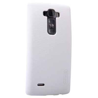 LG G Flex 2 (H955) Nillkin Frosted Shield baltas plastikinis dėklas + apsauginė ekrano plėvelė / Priedai.lt
