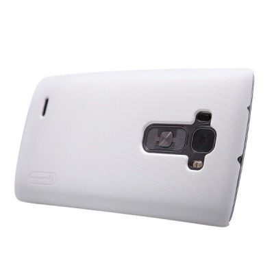 LG G Flex 2 (H955) Nillkin Frosted Shield baltas plastikinis dėklas + apsauginė ekrano plėvelė / Priedai.lt