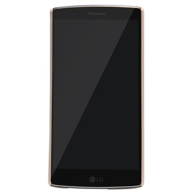 LG G Flex 2 (H955) Nillkin Frosted Shield auksinis plastikinis dėklas + apsauginė ekrano plėvelė / Priedai.lt