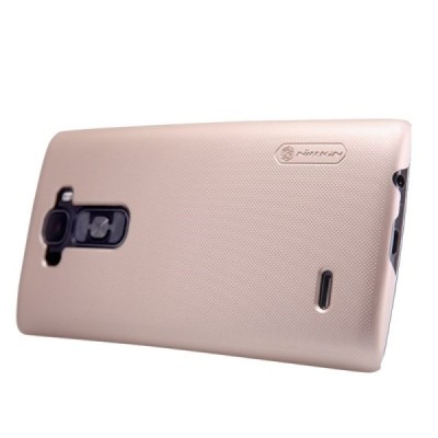 LG G Flex 2 (H955) Nillkin Frosted Shield auksinis plastikinis dėklas + apsauginė ekrano plėvelė / Priedai.lt