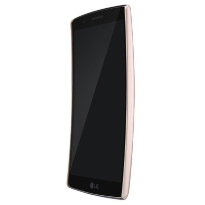 LG G Flex 2 (H955) Nillkin Frosted Shield auksinis plastikinis dėklas + apsauginė ekrano plėvelė / Priedai.lt