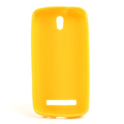 HTC Desire 500 Jelly Case dzeltens cieta silikona (TPU) futrālis / Vacins.lv