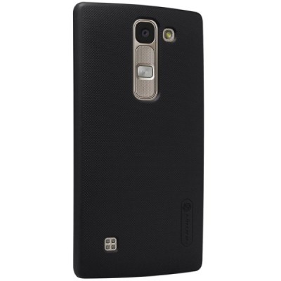 LG Spirit Nillkin Frosted Shield melns plastmasas apvalks + ekrāna aizsargplēve / Vacins.lv
