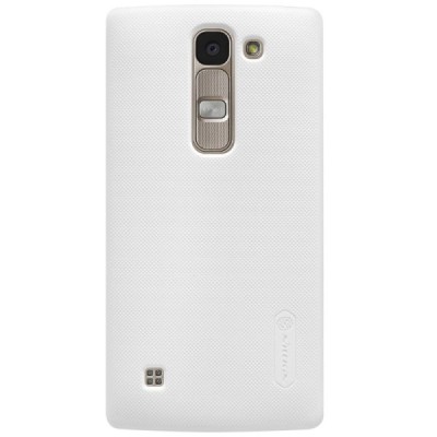 LG Spirit Nillkin Frosted Shield balts plastmasas apvalks + ekrāna aizsargplēve / Vacins.lv