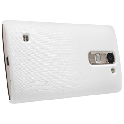 LG Spirit Nillkin Frosted Shield balts plastmasas apvalks + ekrāna aizsargplēve / Vacins.lv