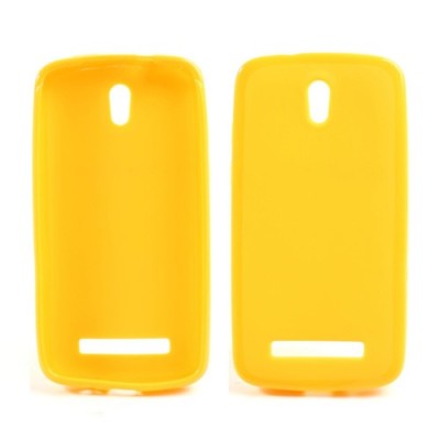 HTC Desire 500 Jelly Case dzeltens cieta silikona (TPU) futrālis / Vacins.lv