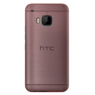 HTC One M9 dzidrs (caurspīdīgs) cieta silikona TPU pasaulē planākais sarkans apvalks / Vacins.lv