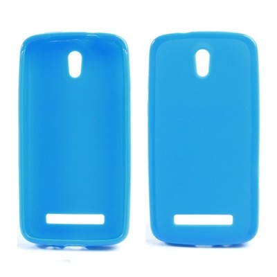 HTC Desire 500 Jelly Case zils cieta silikona (TPU) futrālis / Vacins.lv