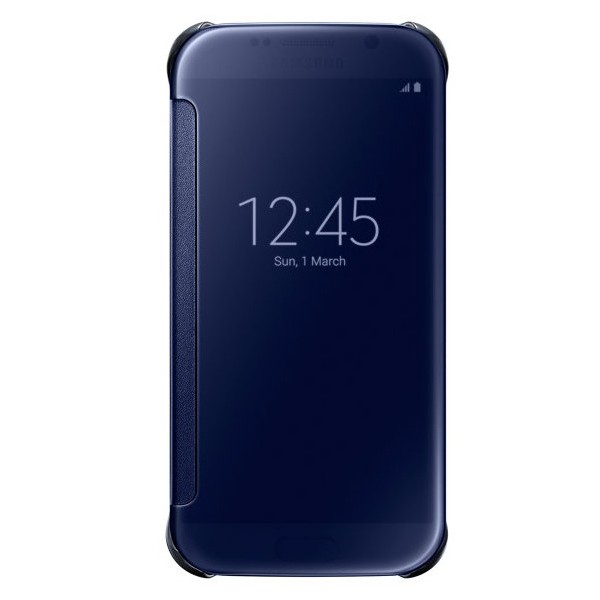 „Samsung“ Clear View Cover atverčiamas dėklas - mėlynas (Galaxy S6)