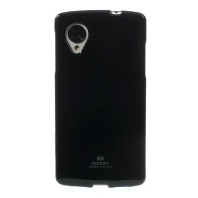 LG Nexus 5 Mercury juodas kieto silikono tpu dėklas - nugarėlė / Priedai.lt