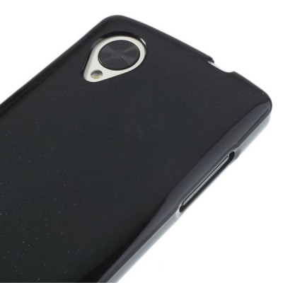 LG Nexus 5 Mercury juodas kieto silikono tpu dėklas - nugarėlė / Priedai.lt