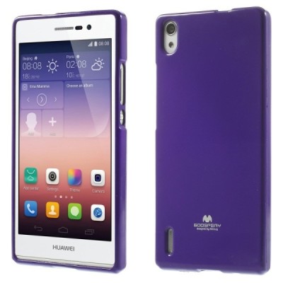 Huawei Ascend P7 Mercury violetinis kieto silikono TPU dėklas - nugarėlė / Priedai.lt