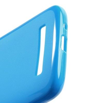 HTC Desire 500 Jelly Case zils cieta silikona (TPU) futrālis / Vacins.lv