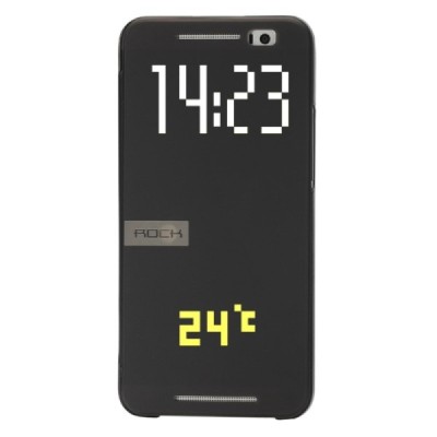 HTC One E8 Rock Bose juodas atverčiamas dėklas / Priedai.lt