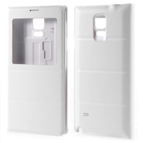 Atvēramais maciņš ar lodziņu - balts (Galaxy Note 4)