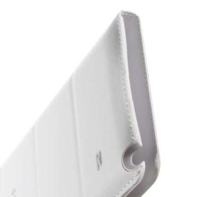 Samsung Galaxy Note 4 balts atvēramais maciņš ar lodziņu / Vacins.lv