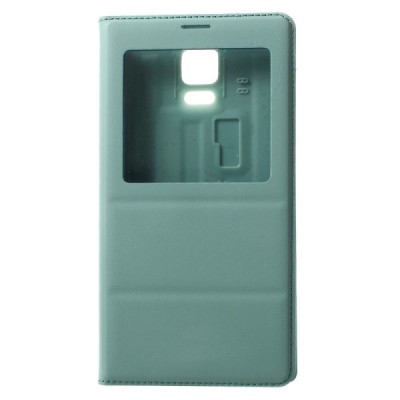 Samsung Galaxy Note 4 mėtinis atverčiamas dėklas su langeliu / Priedai.lt